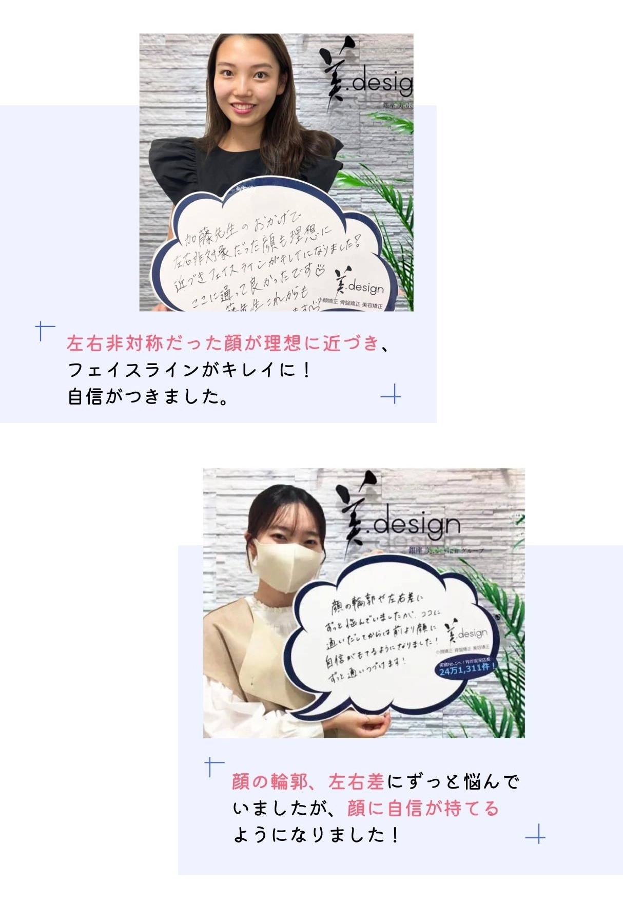 顔の歪み