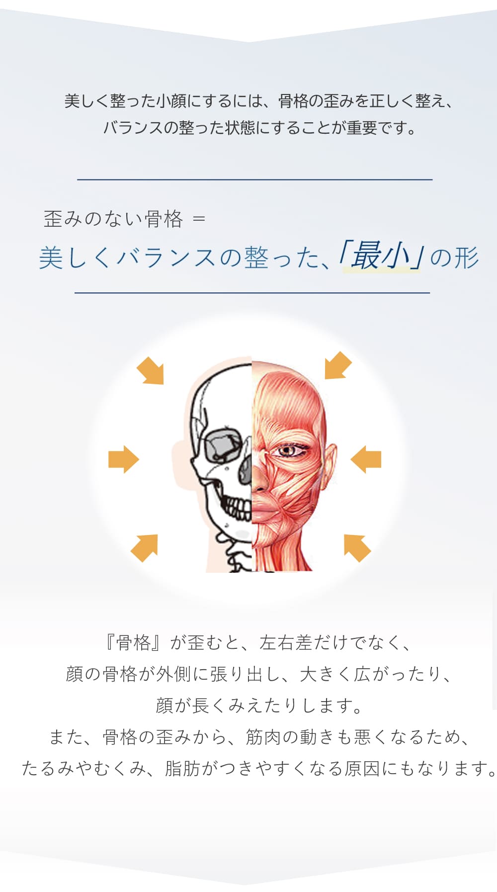 歪みのない骨格＝美しくバランスの整った「最小」の形