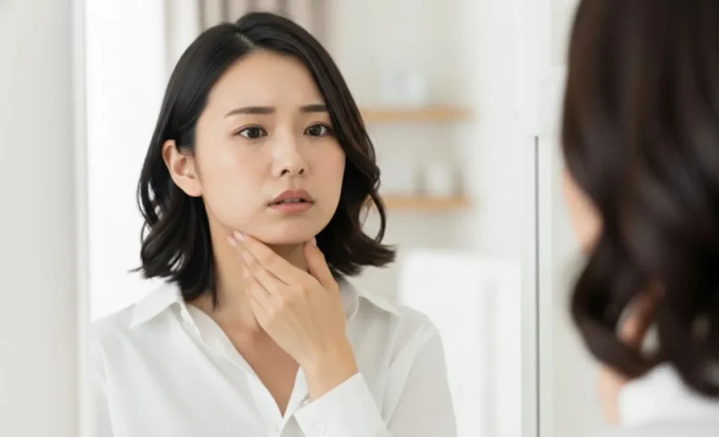 エラ張りを気にしている女性